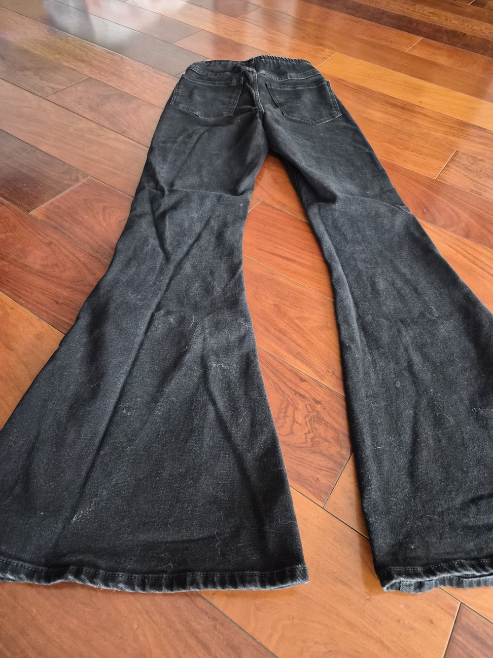 Forever 21 Black High Rise Elastic Waist Flare Pants - Size XS - Picture 10 of 14